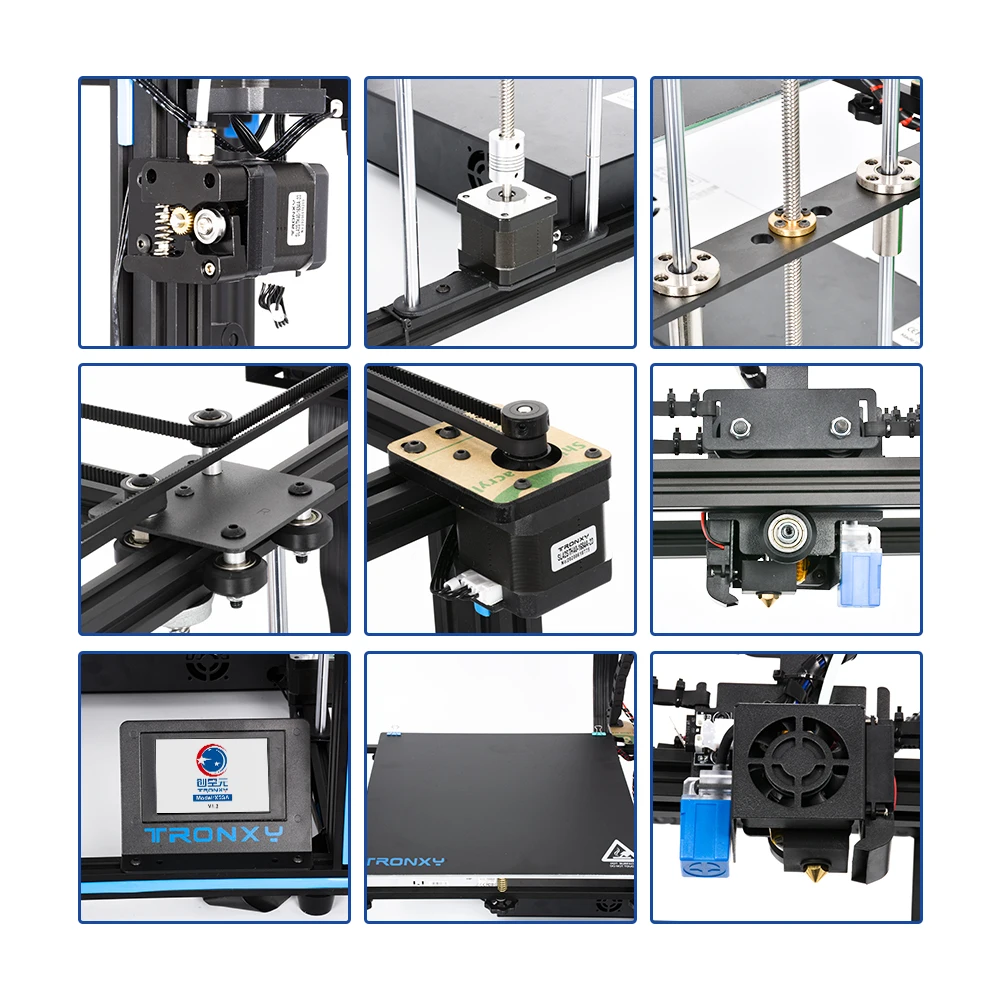 Imagem -04 - Printer X5sa 2e com Estrutura Corexy com Tamanho de Construção 330x330x400 mm Nivelamento Automático Tronxy3d