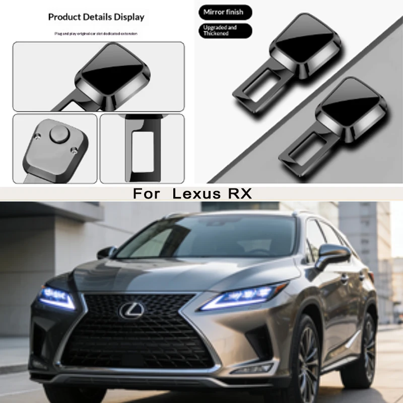 

for Lexus RX Car Seat Belt Clip Extender Safety Seatbelt Lock Buckle Plug Thick Insert Socket Extender Safety Buckle
