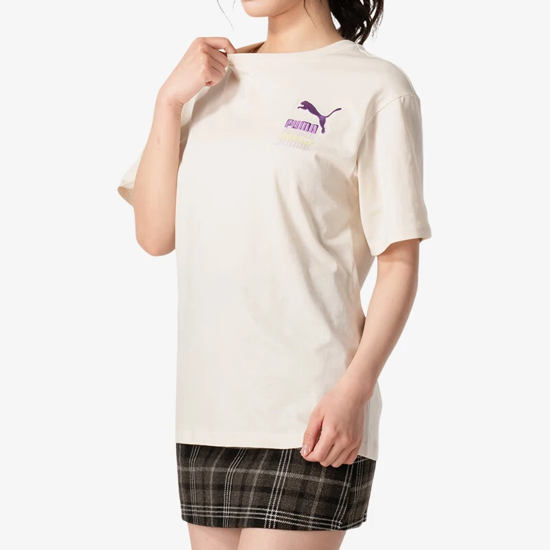 

Puma genuine 2024 new women's classic casual knitted short sleeved T-shirt 630566-87