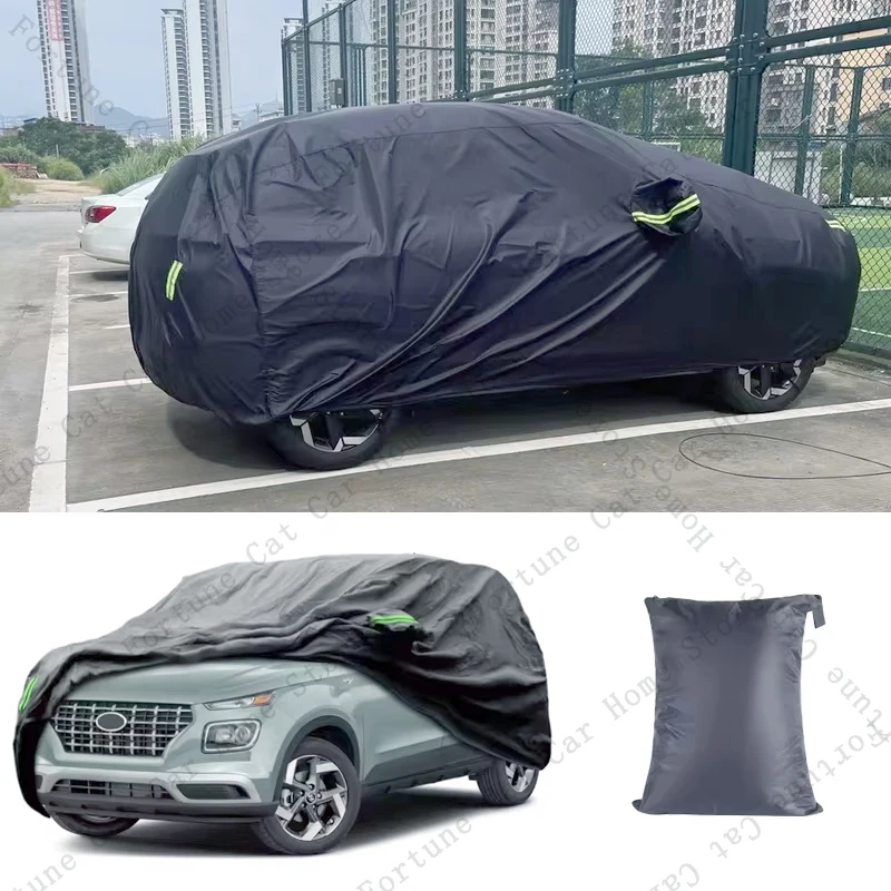 

Full Car Covers Custom Fit for Hyundai Venue 2020-2025 Waterproof All Weather for Automobile Rain Snow Sun Protection Outdoor