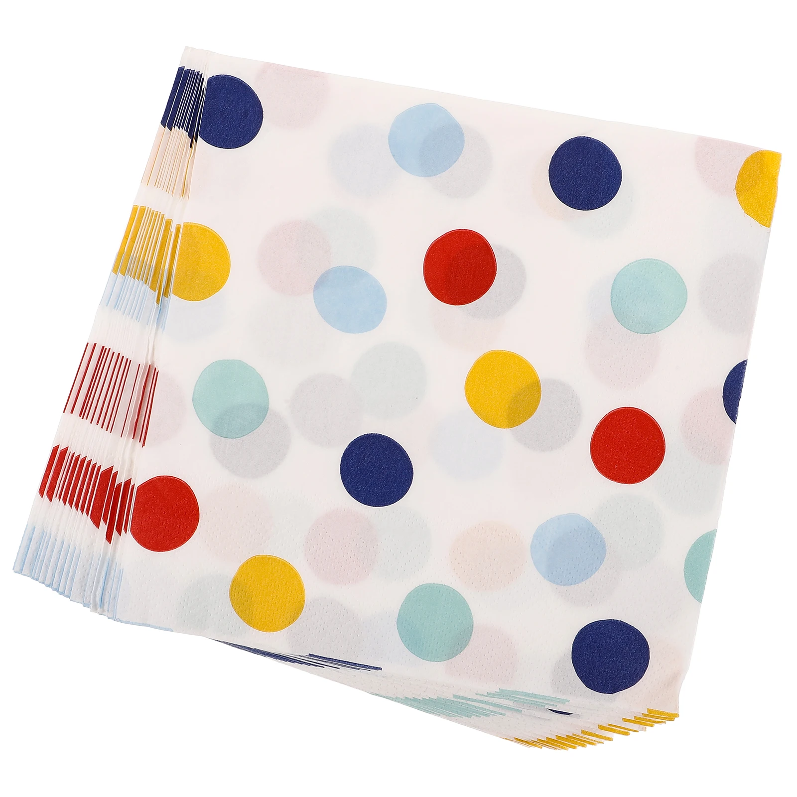 20 Sheets Colorful Dots Paper Napkins Decorative Disposable Printed Paper Placemat festival Tissue Napkins Party Table Decors