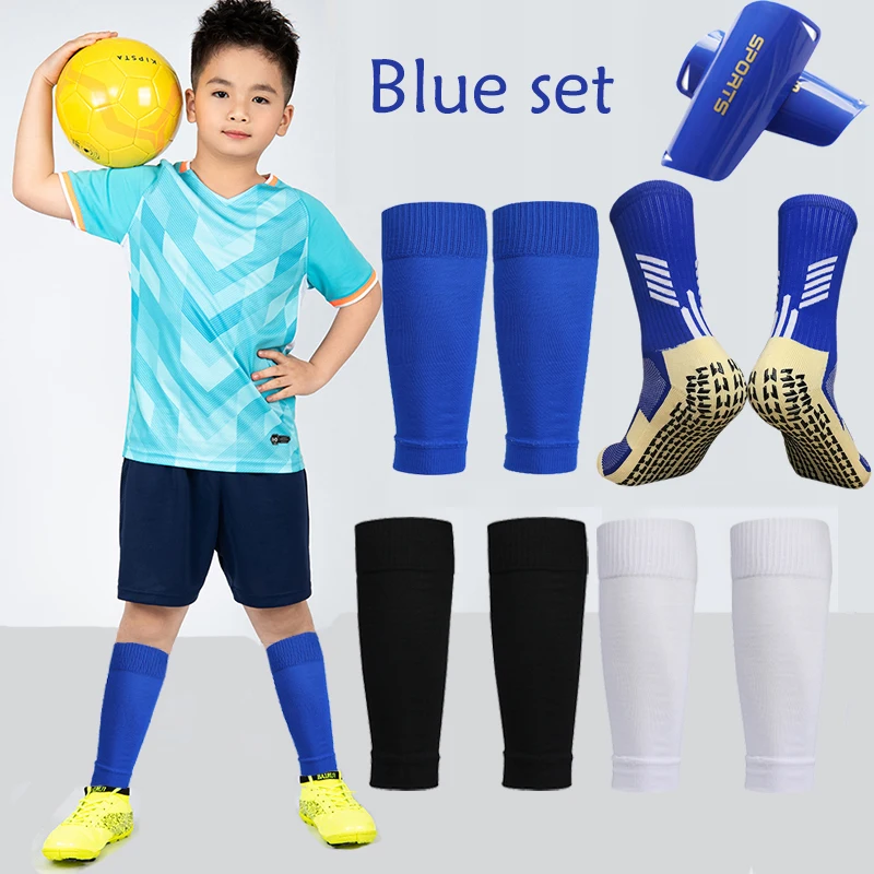 1 Kits Hight Elasticity Shin Guard Sleeves For Adults Kids Soccer Grip Sock Professional Legging Cover Sports Protective Gear