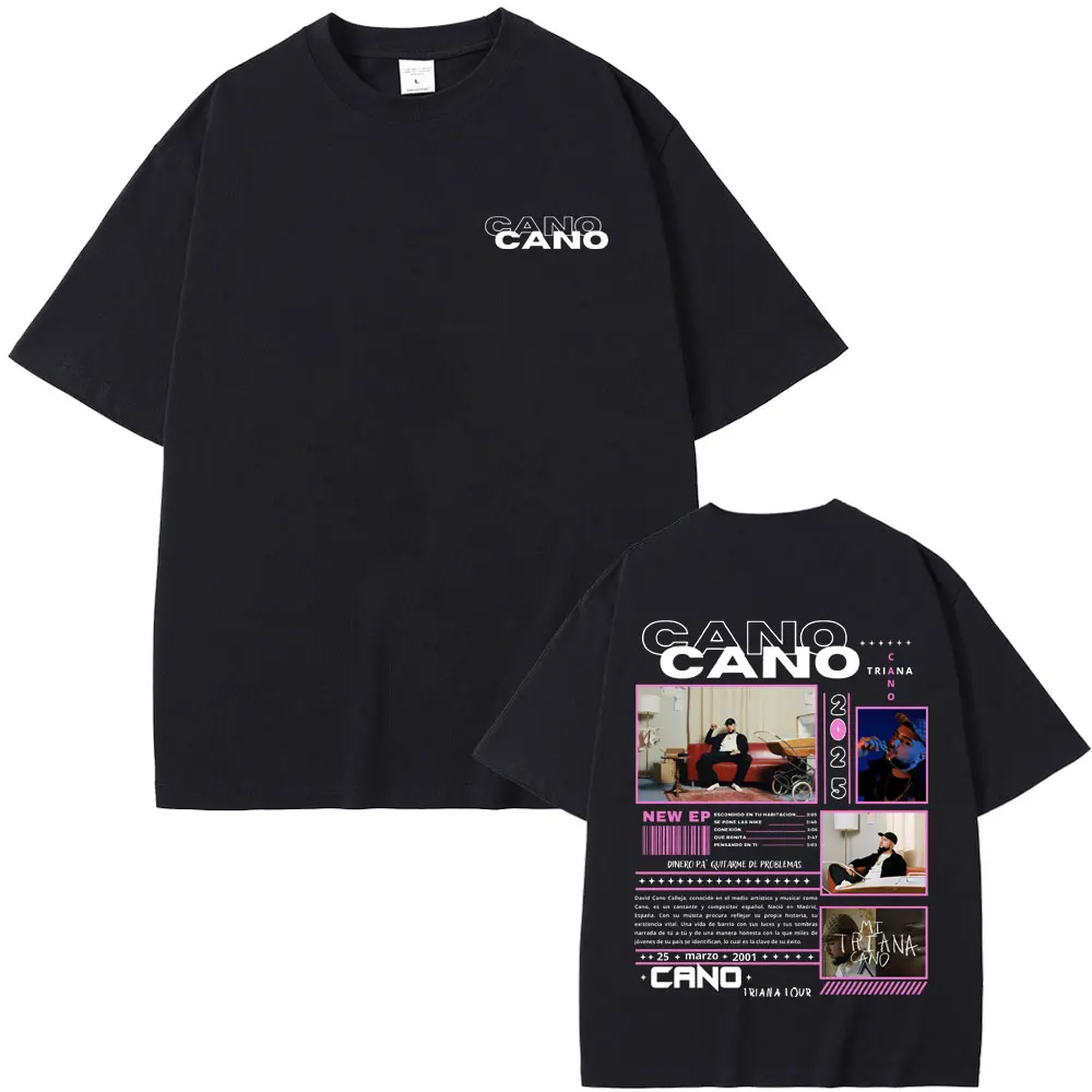 

Hot Sale Rapper Cano Triana Tour 2025 Graphic Tshirt Male Vintage Fashion Casual T-shirt Men Women Hip Hop Oversized Streetwear