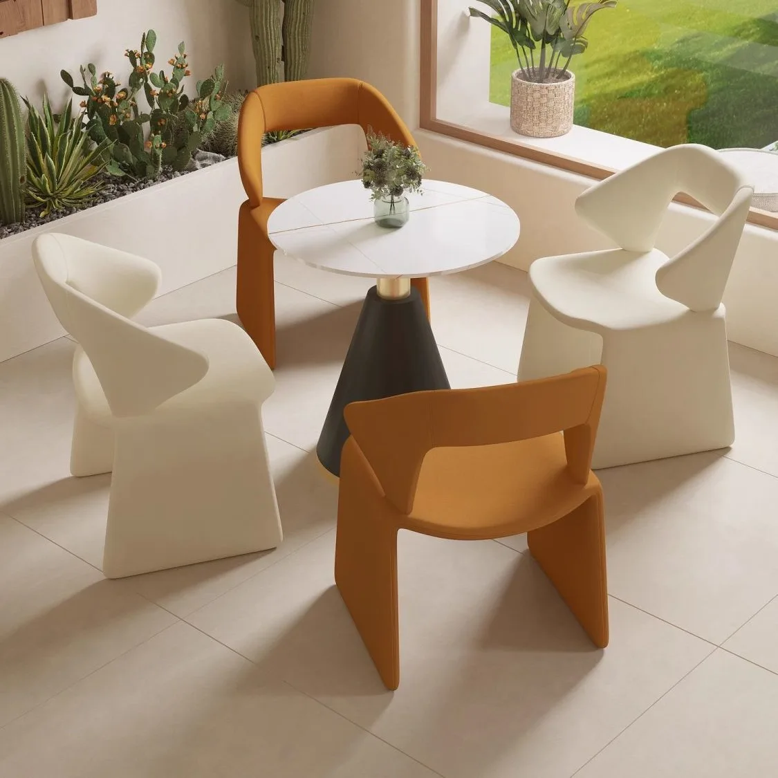 Business office meeting guests negotiation table and chair combination hotel sales department lobby reception table and chair
