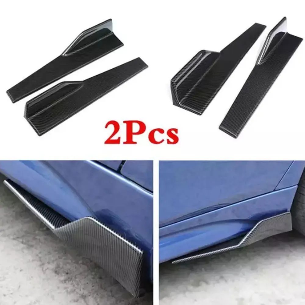 For BMW Mercedes Benz Toyota Ford Honda Nissan Wide Body Side Skirt Diffuser Separator Fender Automotive Parts Black Carbon Fibe