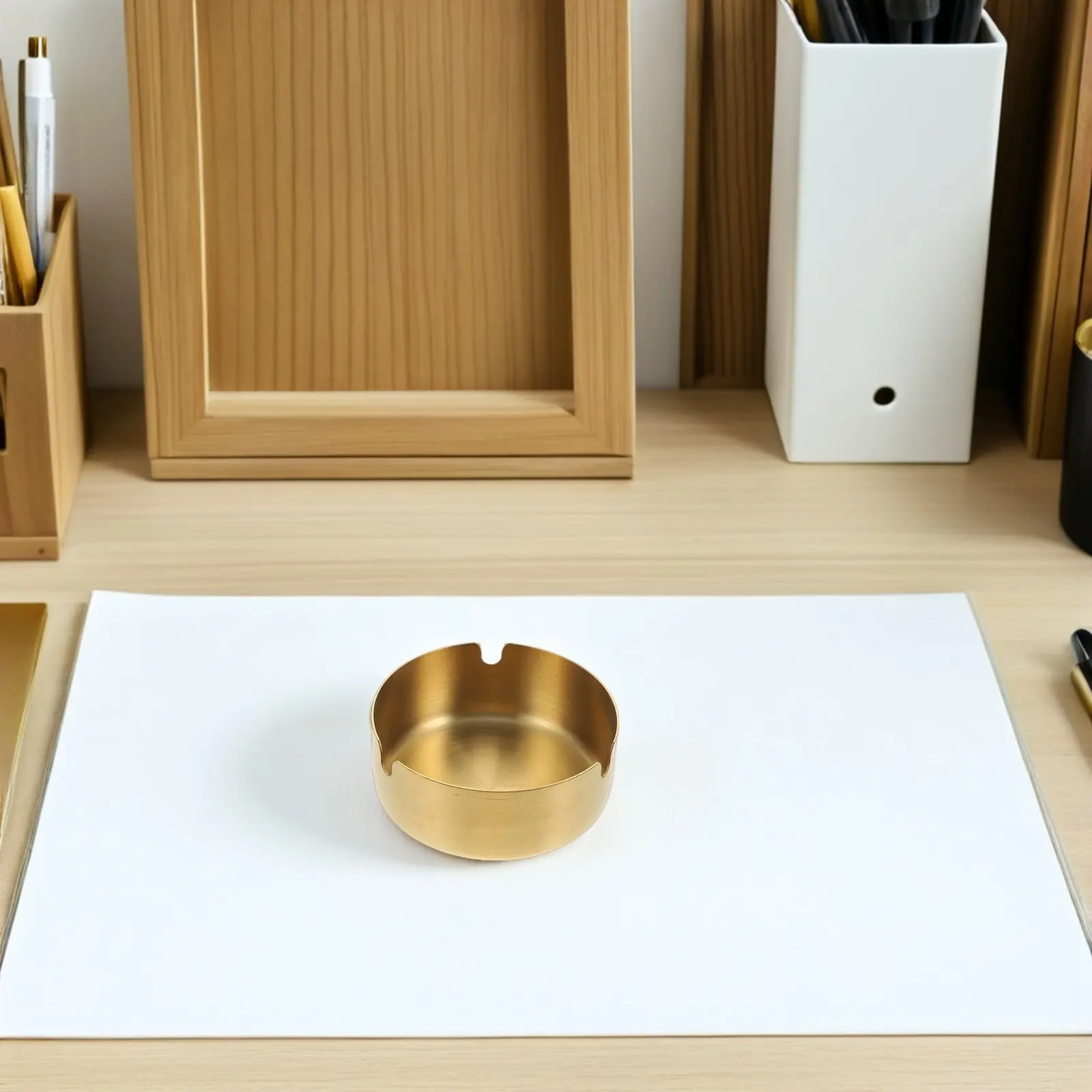 

3 Pcs Desktop Cigarette Butt Container Small Household Stainless Steel Ashtray Craft