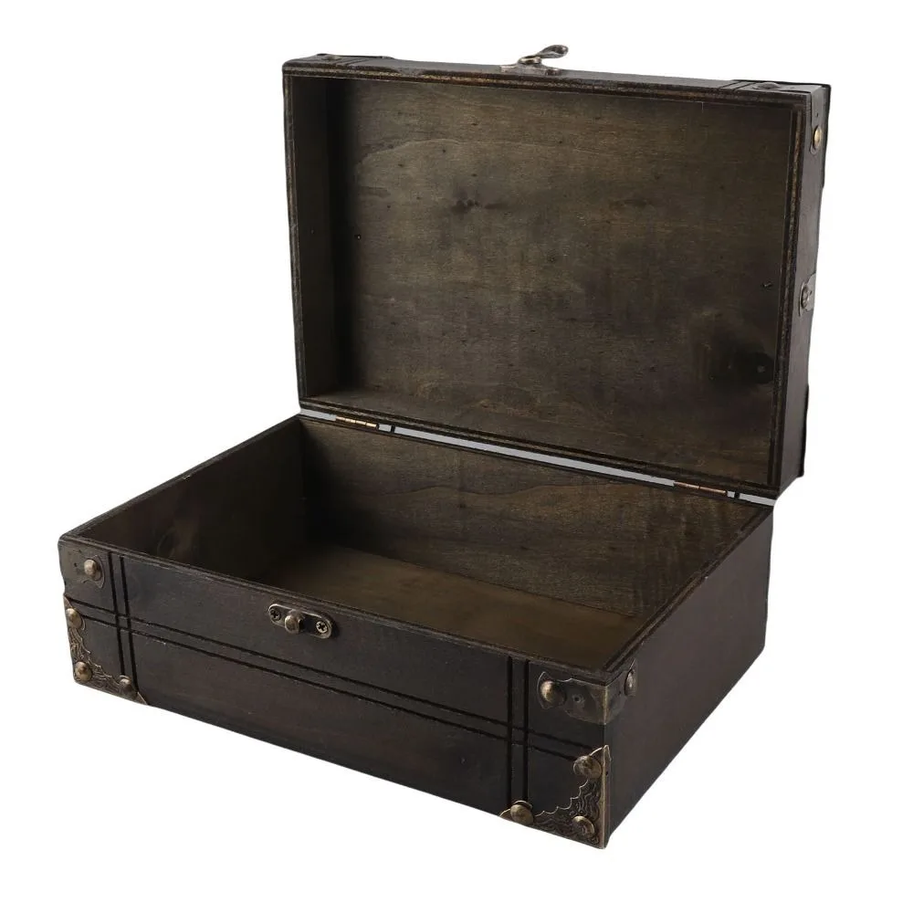 With Lid Wooden Storage Box With Lock Multifunctional Wooden Jewelry Box 9.3x6.3x3.54in Size Exquisite Workmanship