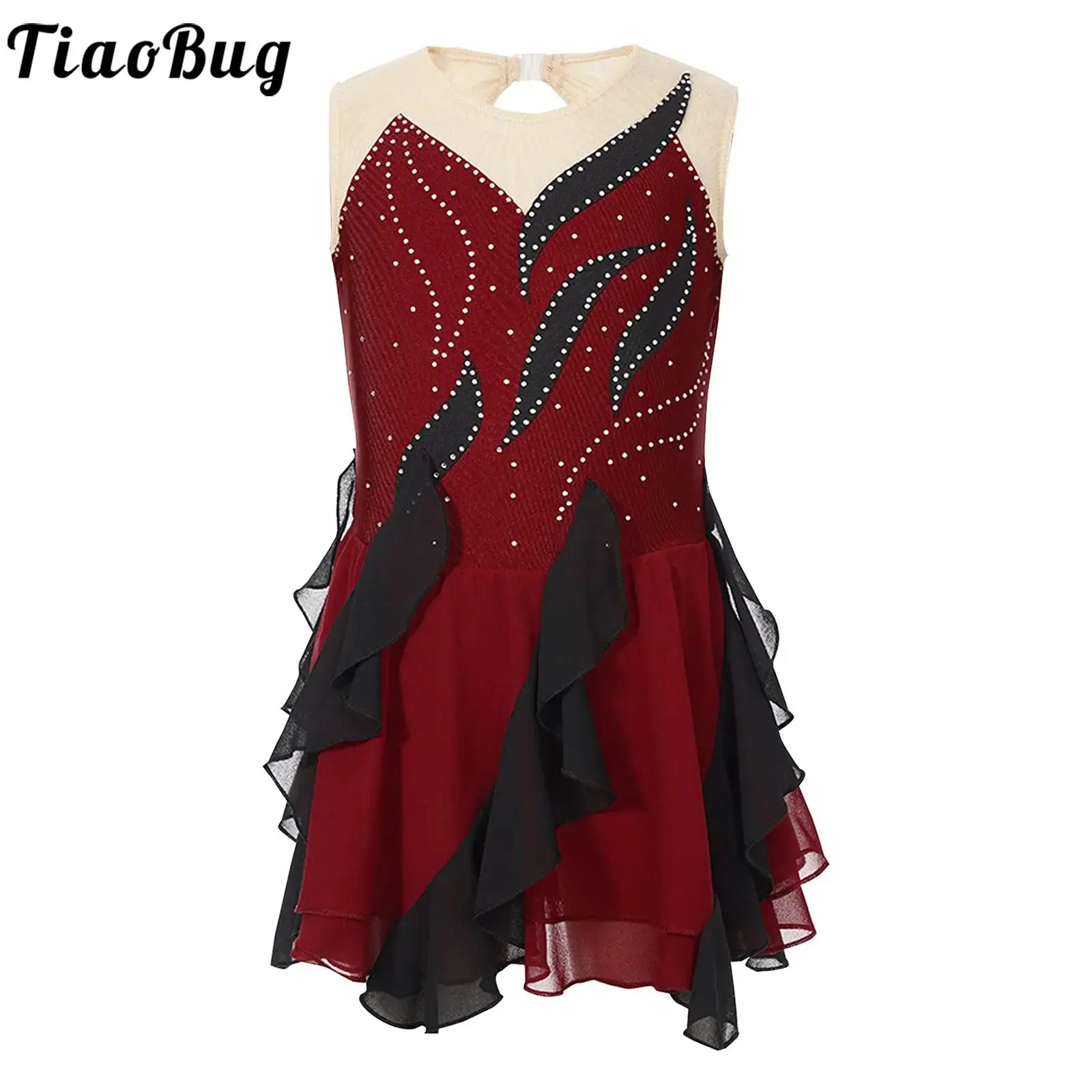 

Детское танцевальное платье без рукавов для девочек