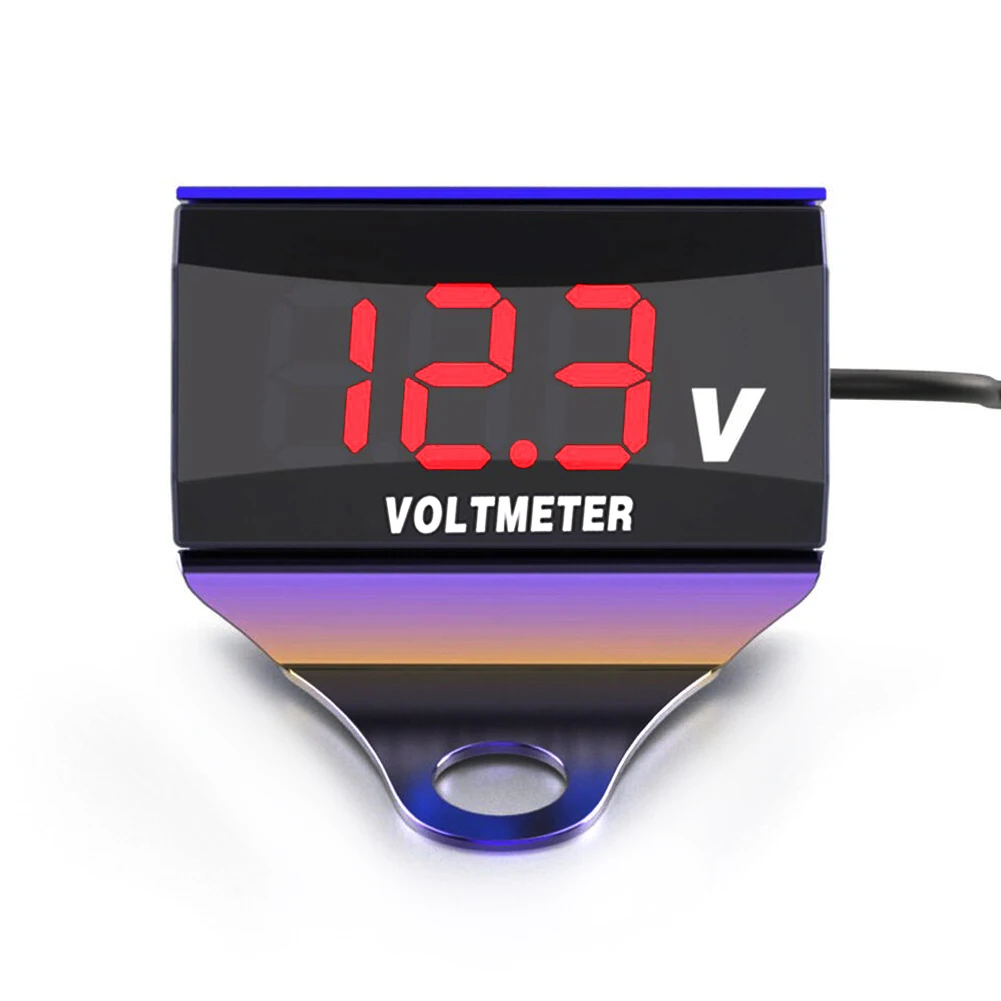 Red LED Motorcycle 10-150V Digital Voltmeter Display Waterproof Voltage Meter High Quality