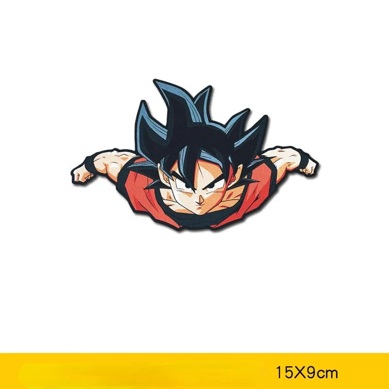 Dragon Ball Son Goku Funny Car Sticker Cute Figure Stickers Decoration for Trunk Windshield Bumper Motorcycle Helmet Accessories