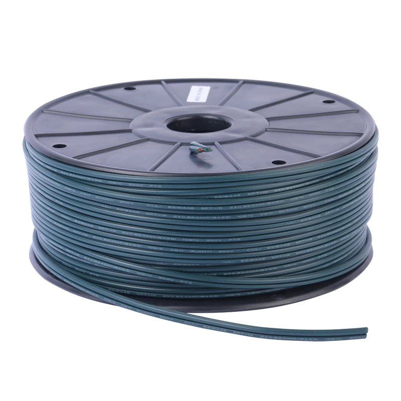 

250' Roll SPT-1 18/2 18 Gauge Wire Zip Cord UL List Electrical Wire 18 AWG Christmas Extension Lamp Wire Cord