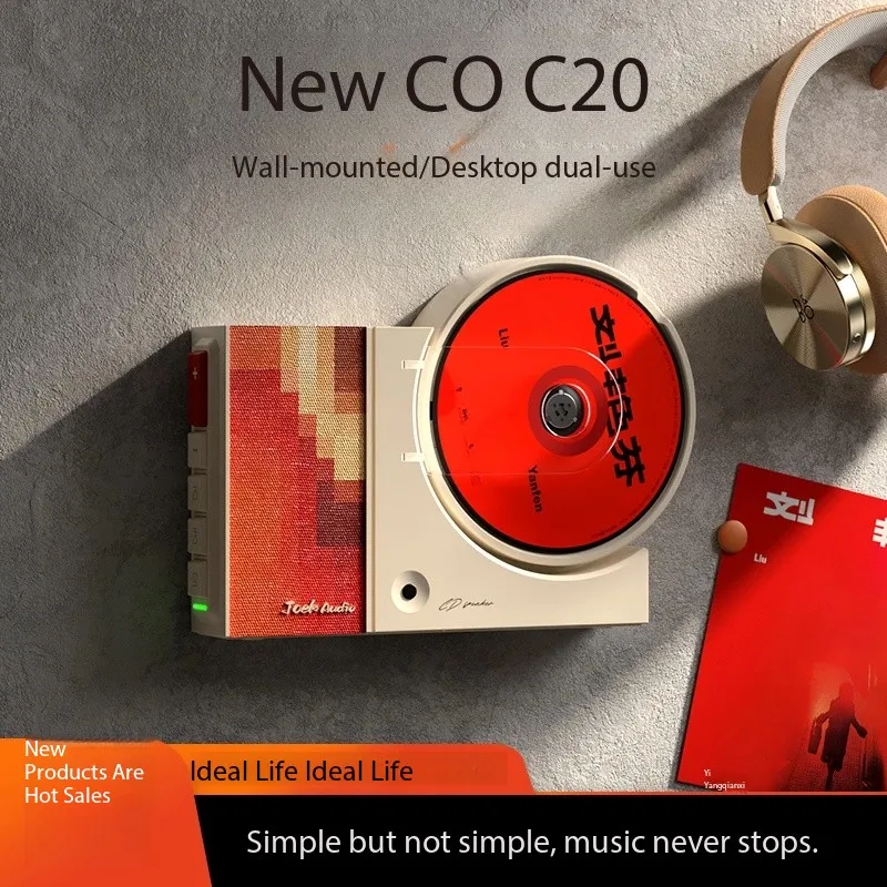 

Wall Mounted CD Music Player With Remote Control Home Speaker USB Bluetooth-Compatible AUX Input CD Music Player Gift