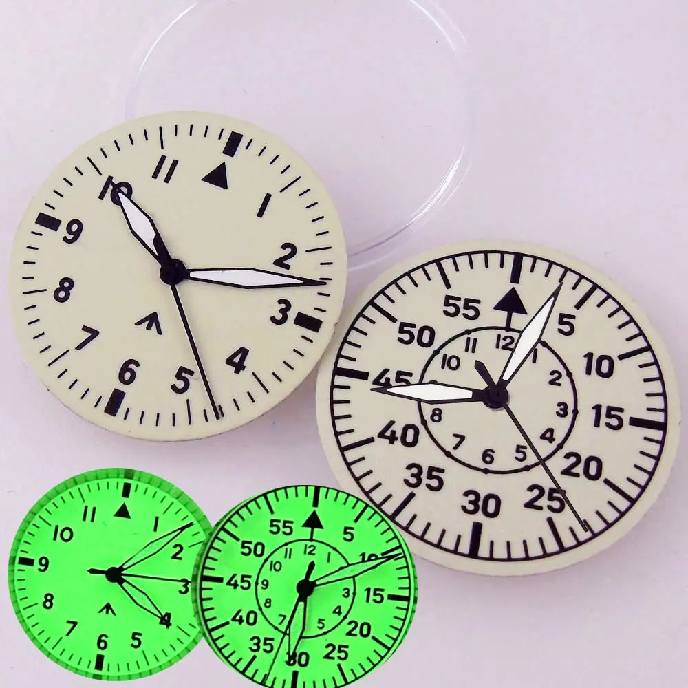 Full Luminous Dial 29mm Watch Dial Face Hand Fit for NH35A NH36A Miyota8215 821A ST1612 ETA2824 2836 PT5000 For Dive Watches