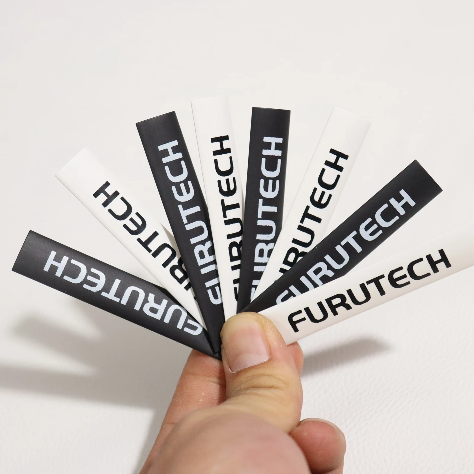 أنبوب انكماش حراري عازل بشعار Furutech-أبيض وأسود ، كابل صوت ذاتي الصنع ، أنبوب انكماش سلكي مكبر صوت ، قطر 5-14 ، عالي الجودة