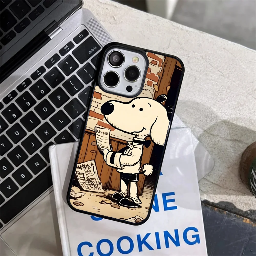 Cute Cartoon S-Snoopy Phone Case Strong Magnetic For IPhone 15 14 13 Pro Max 11 12 Mini Alex Mirror For