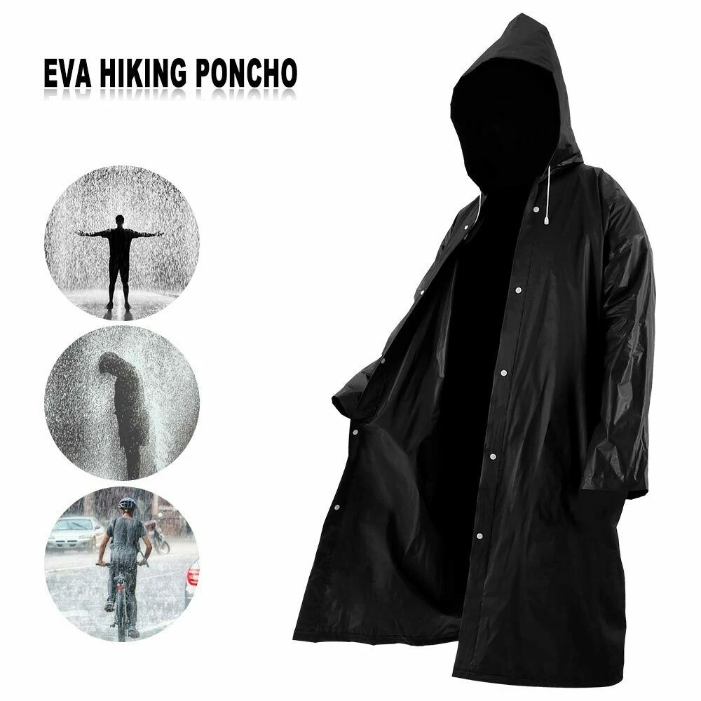 Fashion Waterproof Long Raincoat Women Men Rain coat Hooded for Outdoor Hiking Travel Fishing Climbing Thickened Poncho Raincoat