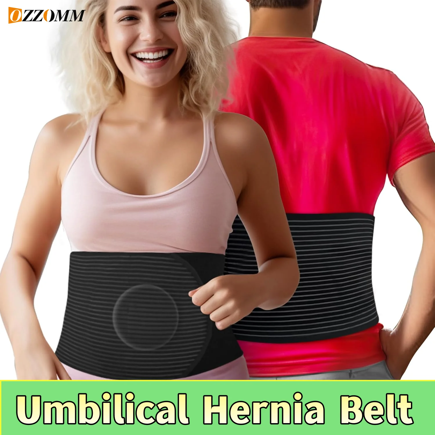 1PC Abdominal Hernia Binder for Belly Button Navel Hernia Support, Helps Relieve Pain for Women/Men,Umbilical Hernia Belt