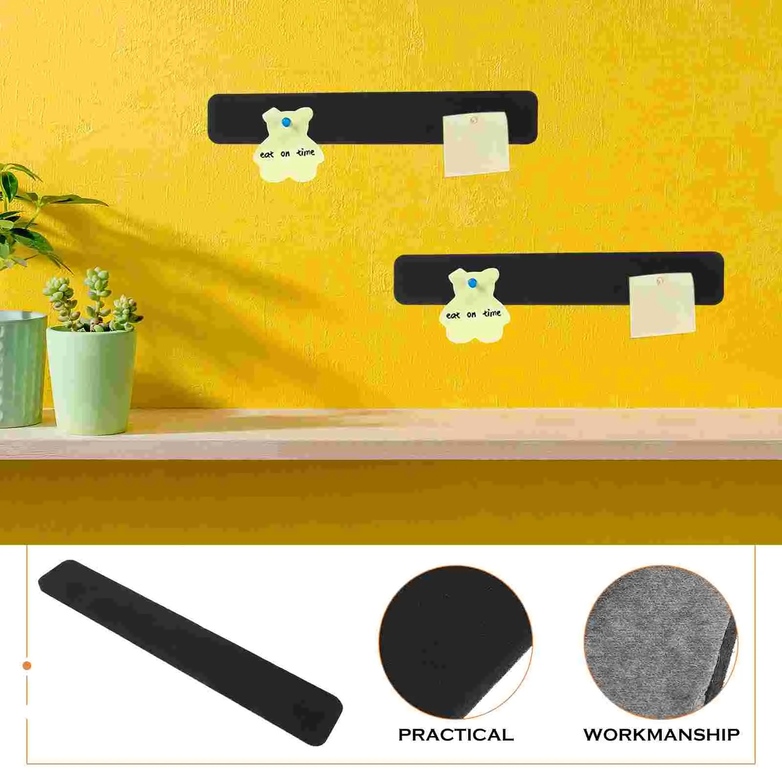 8 ชิ้น Felt Bulletin Board Pin Strip แถบบาร์ตกแต่งอุปกรณ์ห้องเรียนบอร์ด