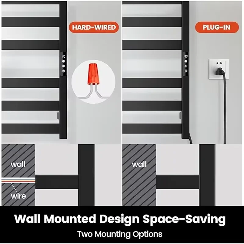 Hot Sale Bathroom Tower Warmer Rack 6 Bars Smart Electric Towel Warmer Rail Waterproof Heated Towel Rack for Shower Room - view 4