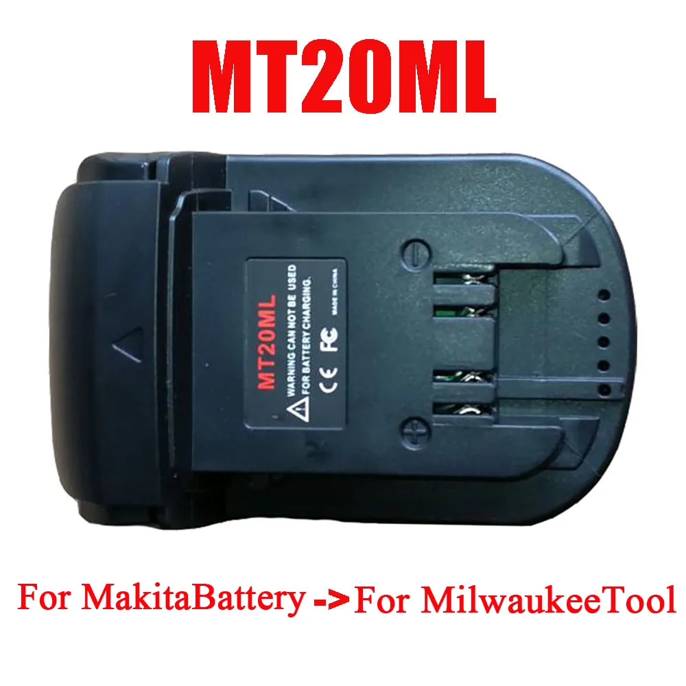 

dawupine MT20ML Battery Converter Adapter USB Charger For Makita Convert Li-ion Battery BL1830 BL1860 BL181 To For Milwaukee