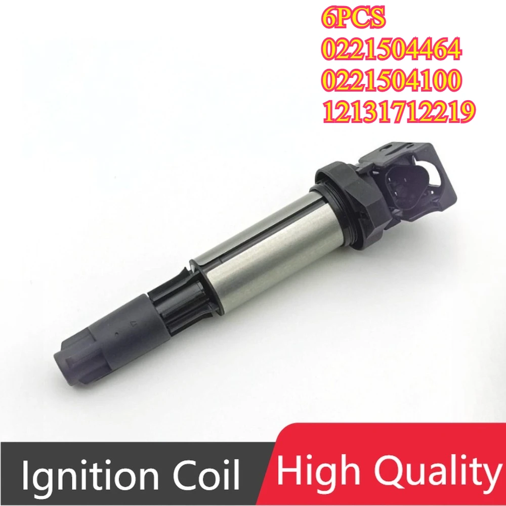 

6 шт. 0221504464 0221504100 12131712219 12137594938 UF522 катушка зажигания для BMW E46 E60 E81 E83 E85 E90 E39 120i 320i 525i X3 Z4