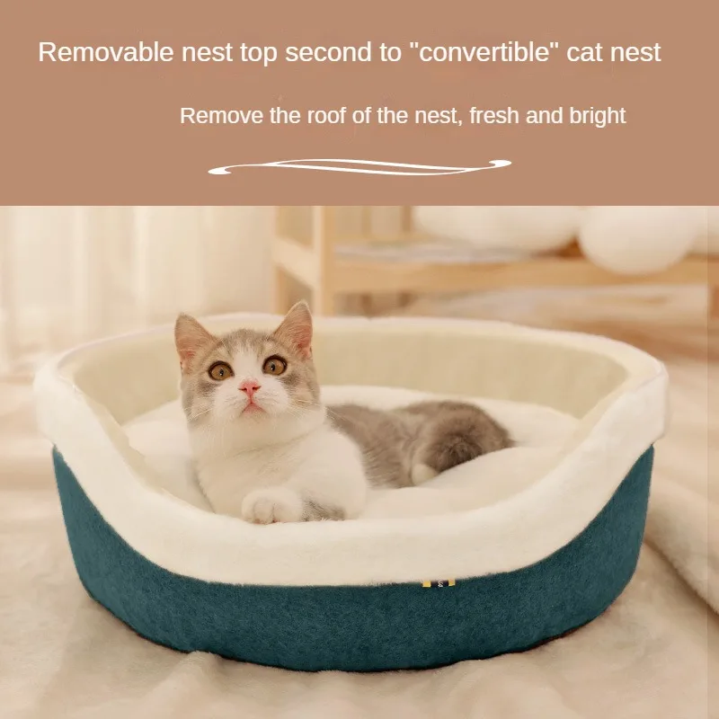 Cat Bed House Nest Mat Dog Kennel Semi-enclosed Warm Winter Pet Supplies Window Hammock Camas Mascotas Casas Para Gatos Cats