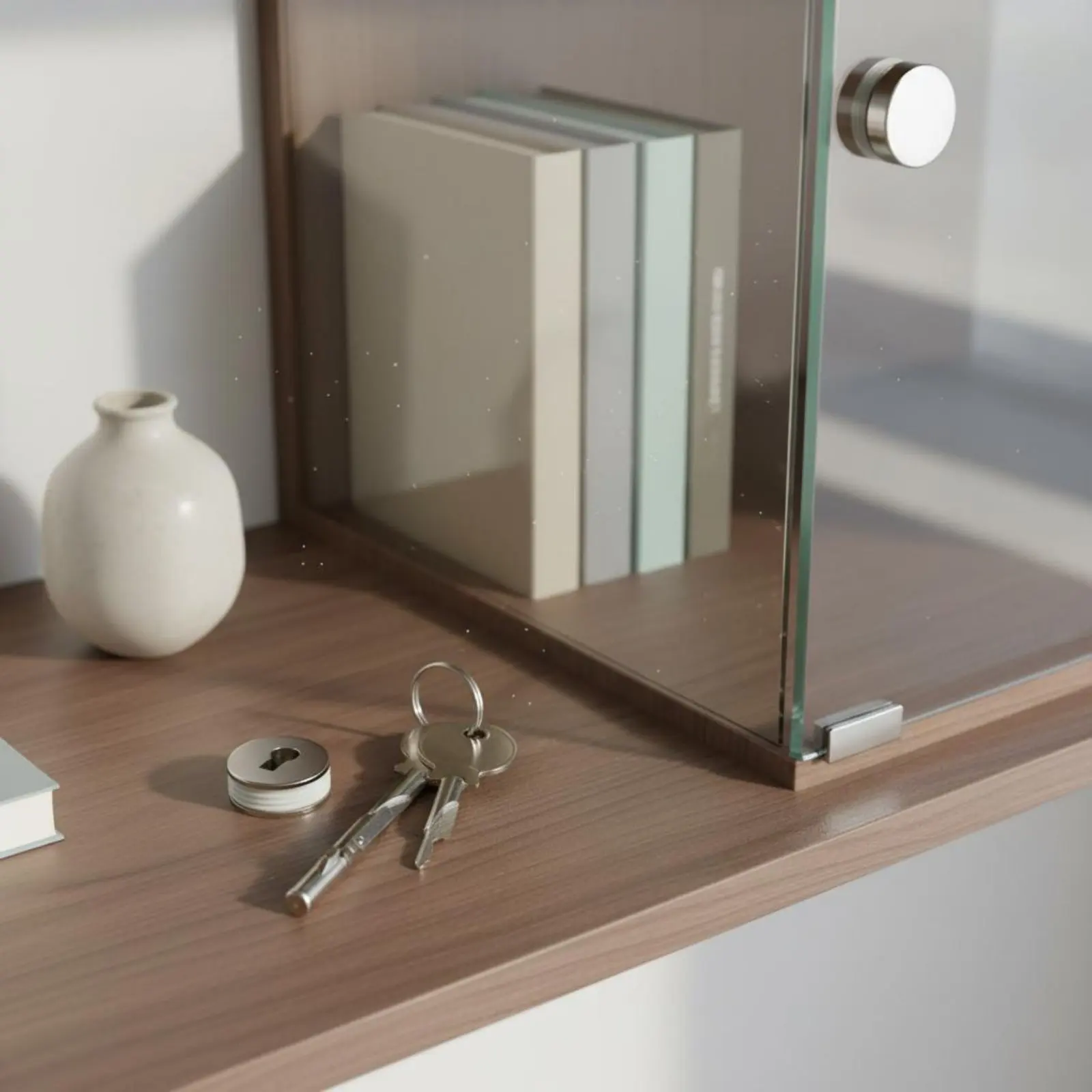 Glass Showcase Lock Long-Lasting Metal Build Glass Cabinet Lock Security Hardware Compact Design Corrosion-Resistant