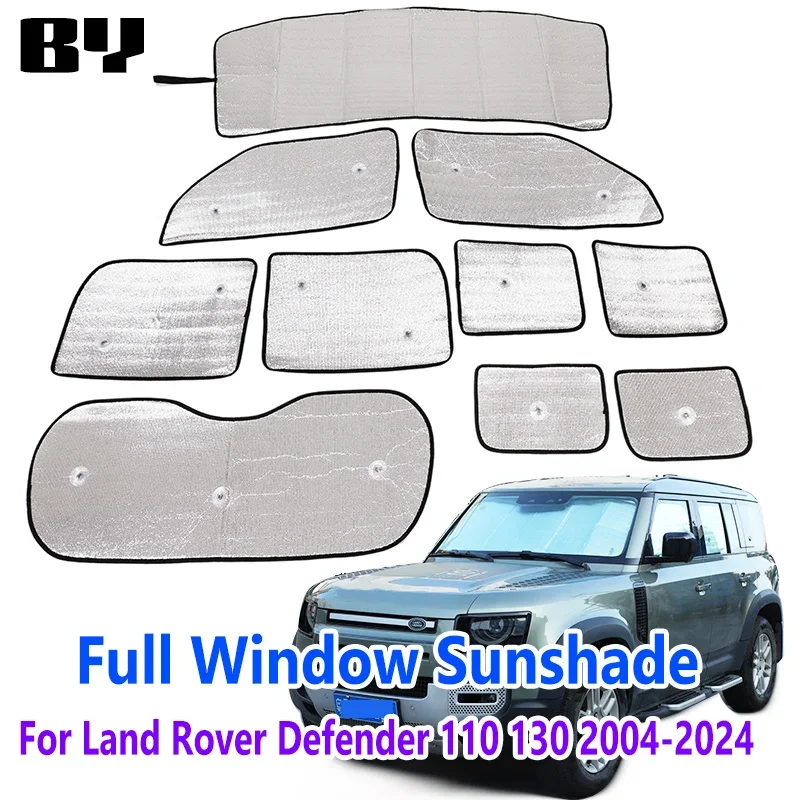 

Для Land Rover Defender 110 130 2004-2024 интерьер автомобиля, переднее лобовое стекло, полное оконное стекло, солнцезащитный зонтик, автомобильные аксессуары
