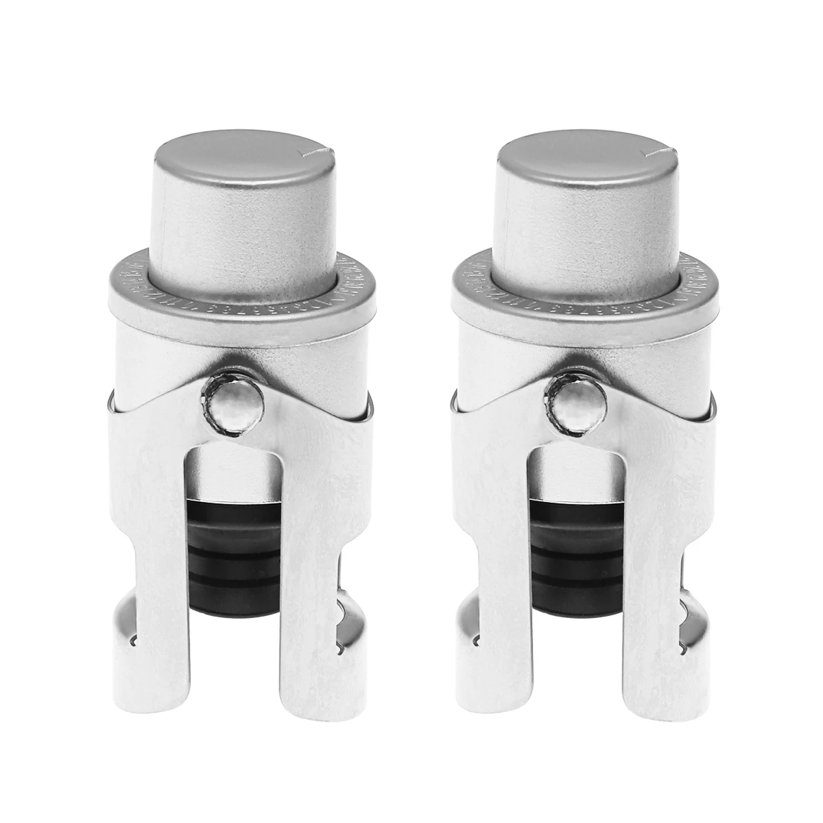 

Cork Stuffed with Red Chamagne Cap Binaural Silver Bottle Stopper