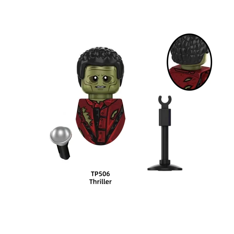 New Popular male Female Singers Bricks Model Series TP1062 LG1015 Guitar Building Blocks Mini Action Figure Accessories Toy Gift view 3