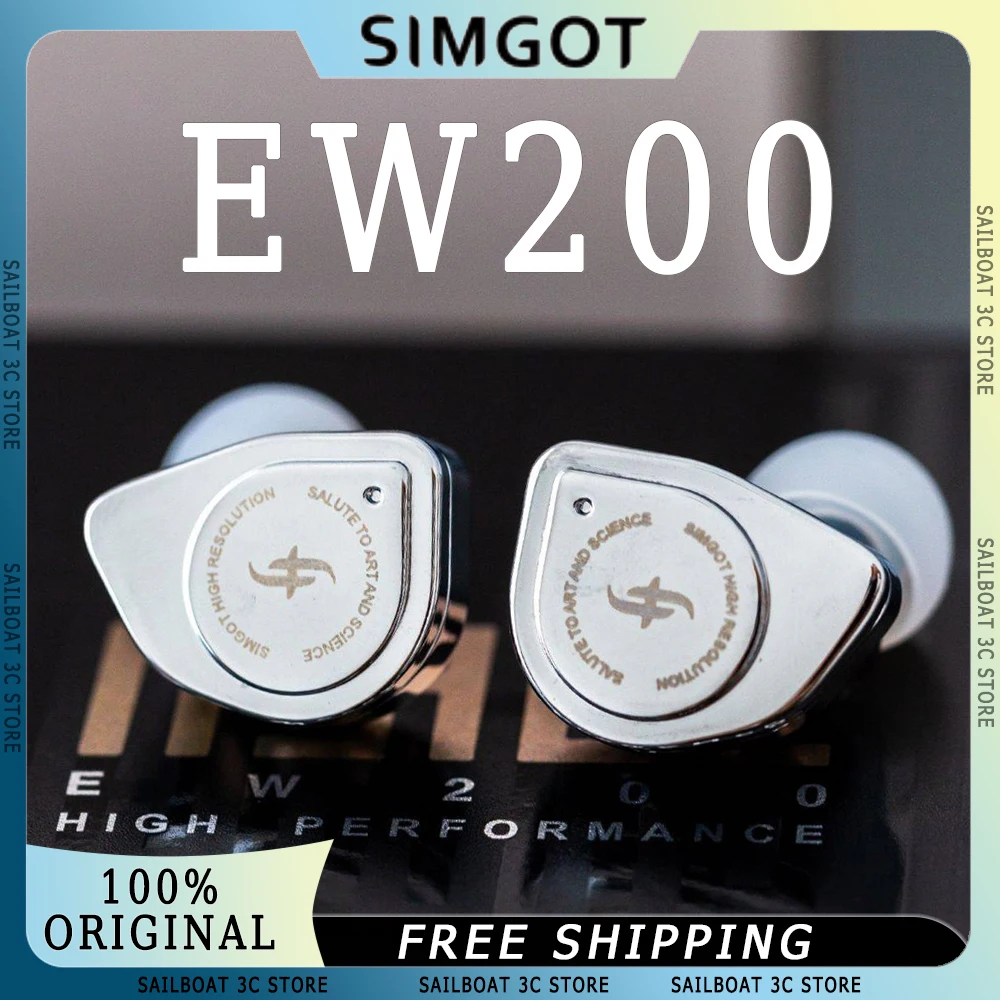

SIMGOT EW200 Проводные Hi-Fi наушники Высокое качество Двойная магнитная схема Мониторная гарнитура с двумя камерами Пользовательские игровые наушники для киберспорта