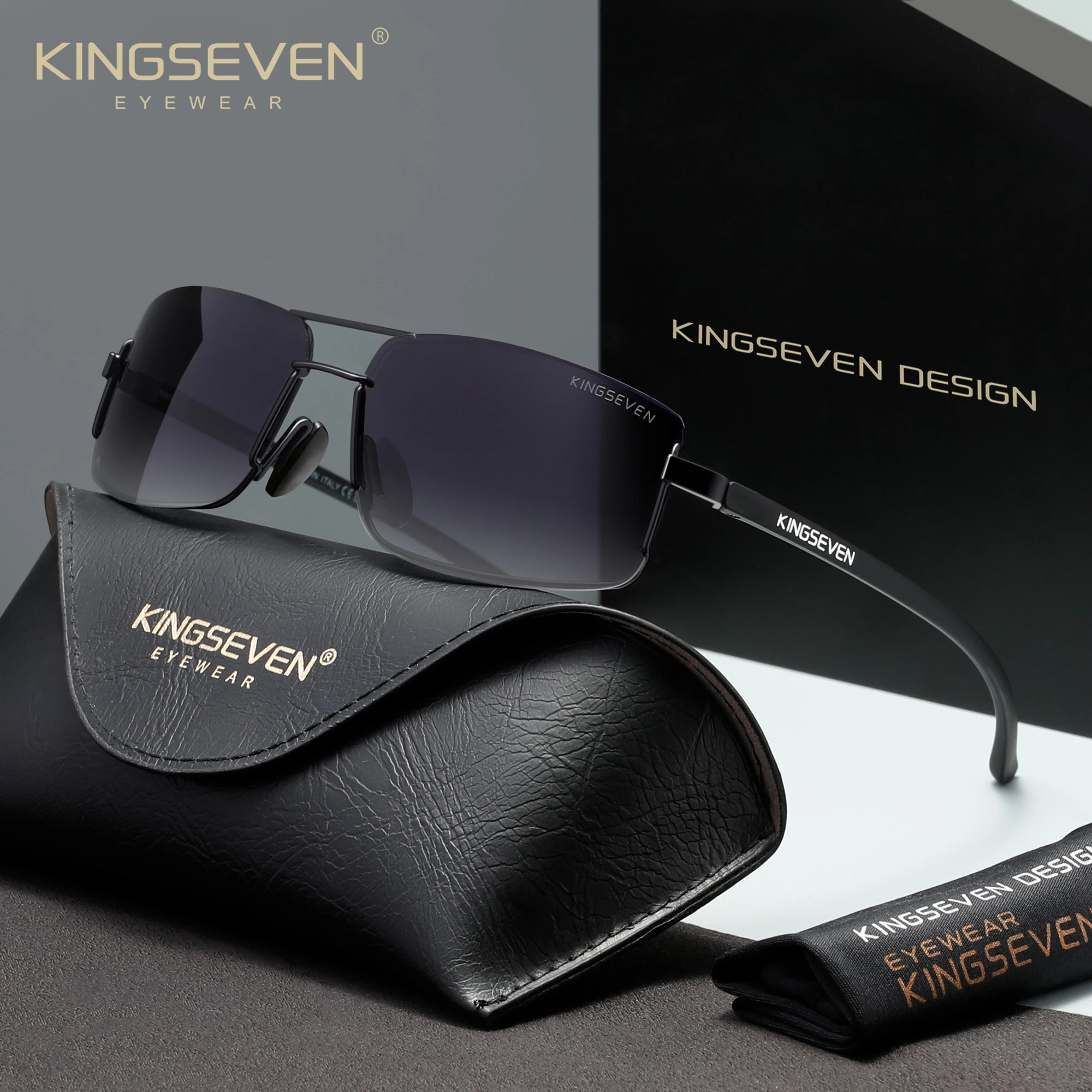 KINGSEVEN Light Weight Polarized Sunglasses For Men Women Sun Glasses with UV400 Protection Comfort Eyewear Accessory