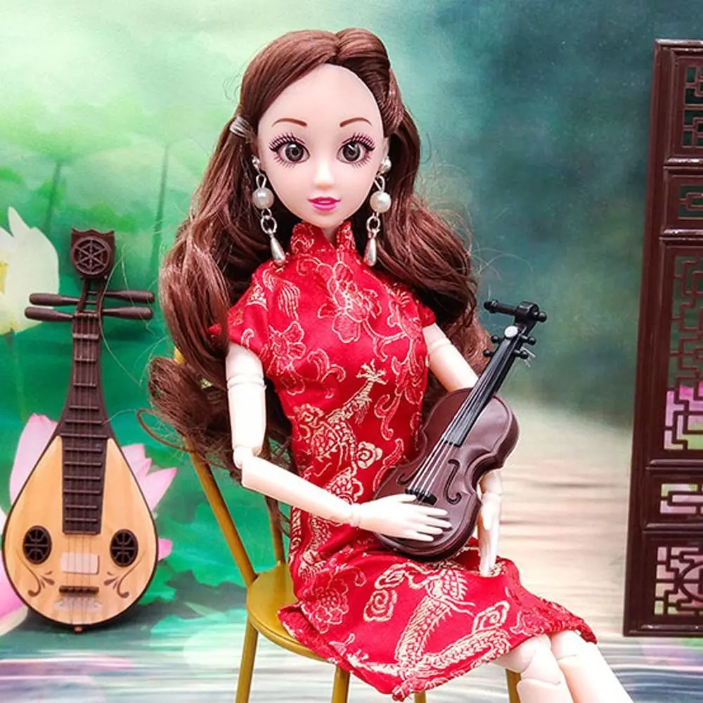 

Fashion Chinese Style Doll Clothes Evening Dress Traditional Doll Cheongsam Playing House Party Cloth Doll Skirt Girl Gift