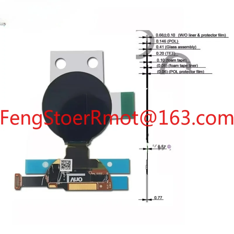Display Screen 390x390 OLED Circular Screen 24Pin MIPI SPI IPS Technology Micro X120BLN02 1.2 OLED Display Screen Inventory