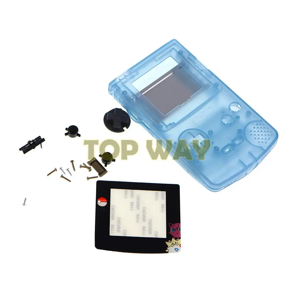 5ชุดพิเศษ Edition กรณีส่องสว่างชุดเชลล์กรณีเปลี่ยนฝาครอบสำหรับ Gameboy สีสำหรับ GBC กับปุ่ม