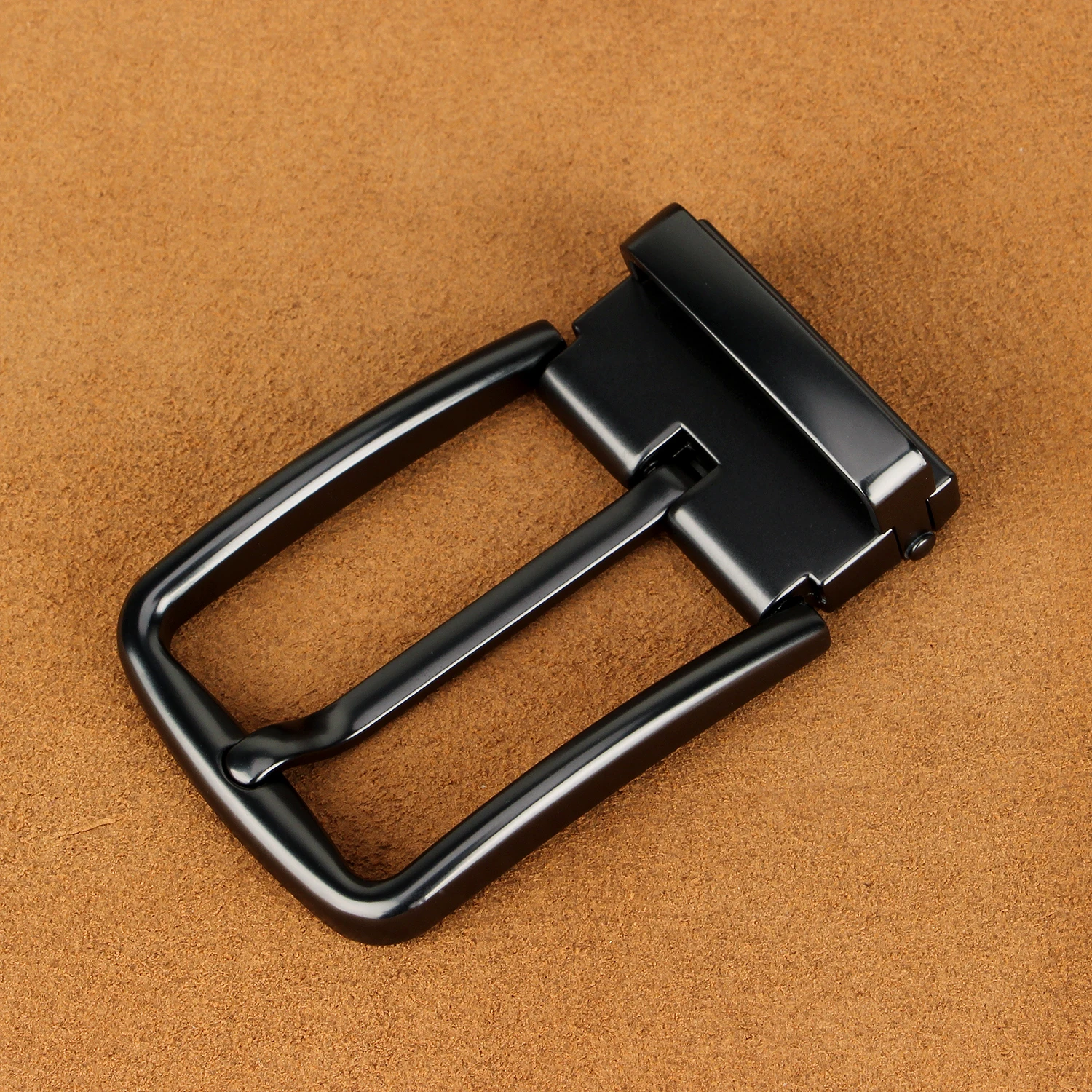 

Men's 3.5cm Black Alloy Pin Buckle Fashion Business Belt for Trousers Male Accessory DIY Leather Craft