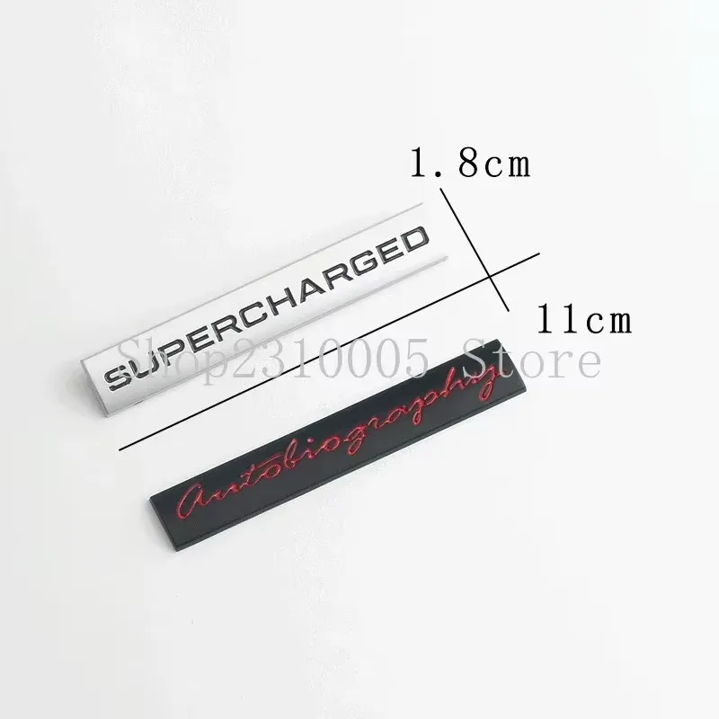 Metal Car Emblem SUPERCHARGED Bar for Ranger Rover Sport Edition Car Styling Trunk Badge Logo Sticker Black White Red Words