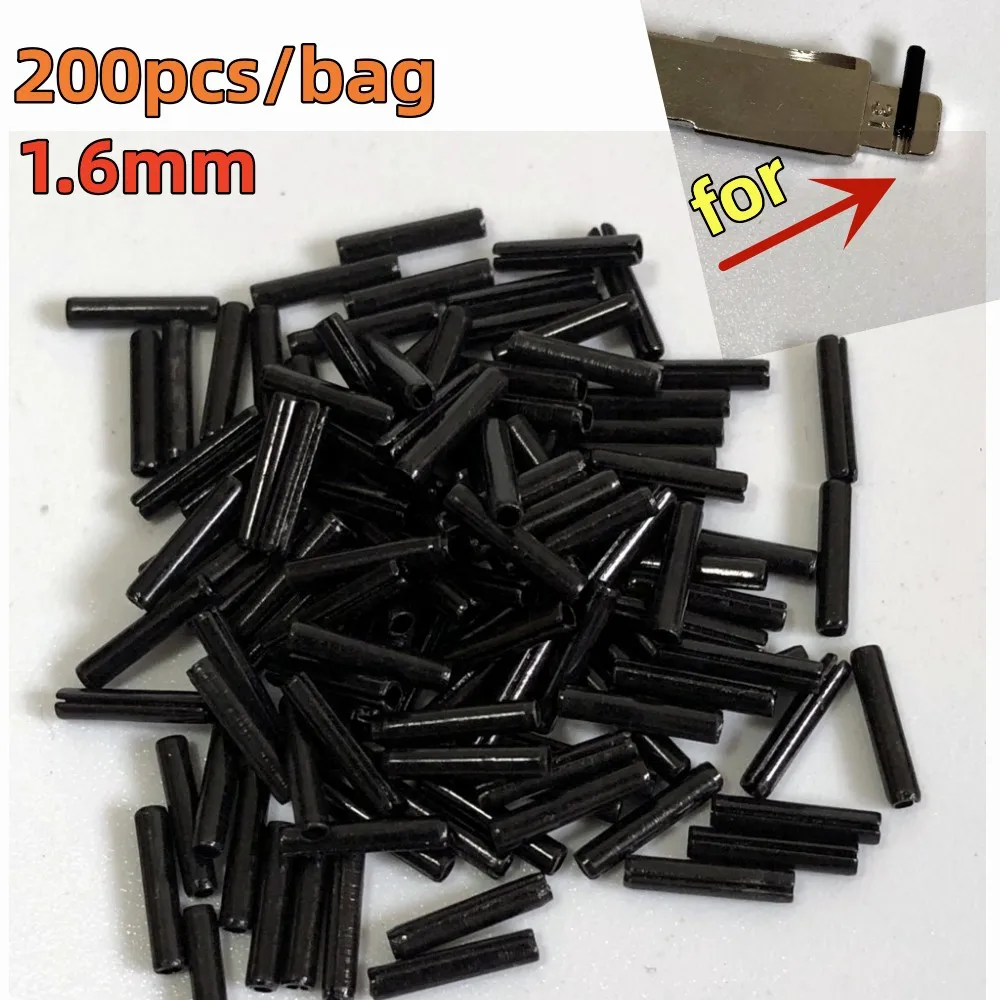 200pcs/lot Car Key PIN 1.6MM Remote Control Key Blank Fixed for KD VVDI Folding Remote Key Blade L:8MM D:1.6MM