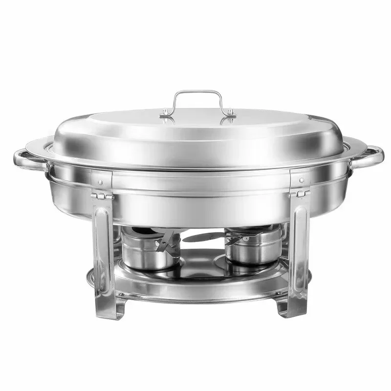 

Stainless steel folding clamshell buffet stove