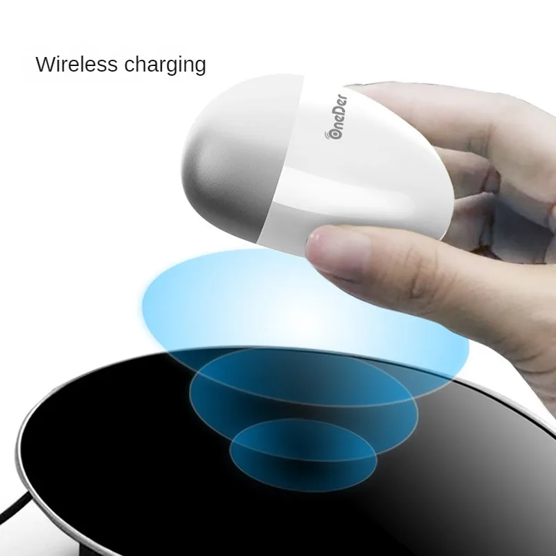 OneDer W15 Portable Wireless Charging Bluetooth Headset Pebble Touch In-ear Sports Noise Reduction