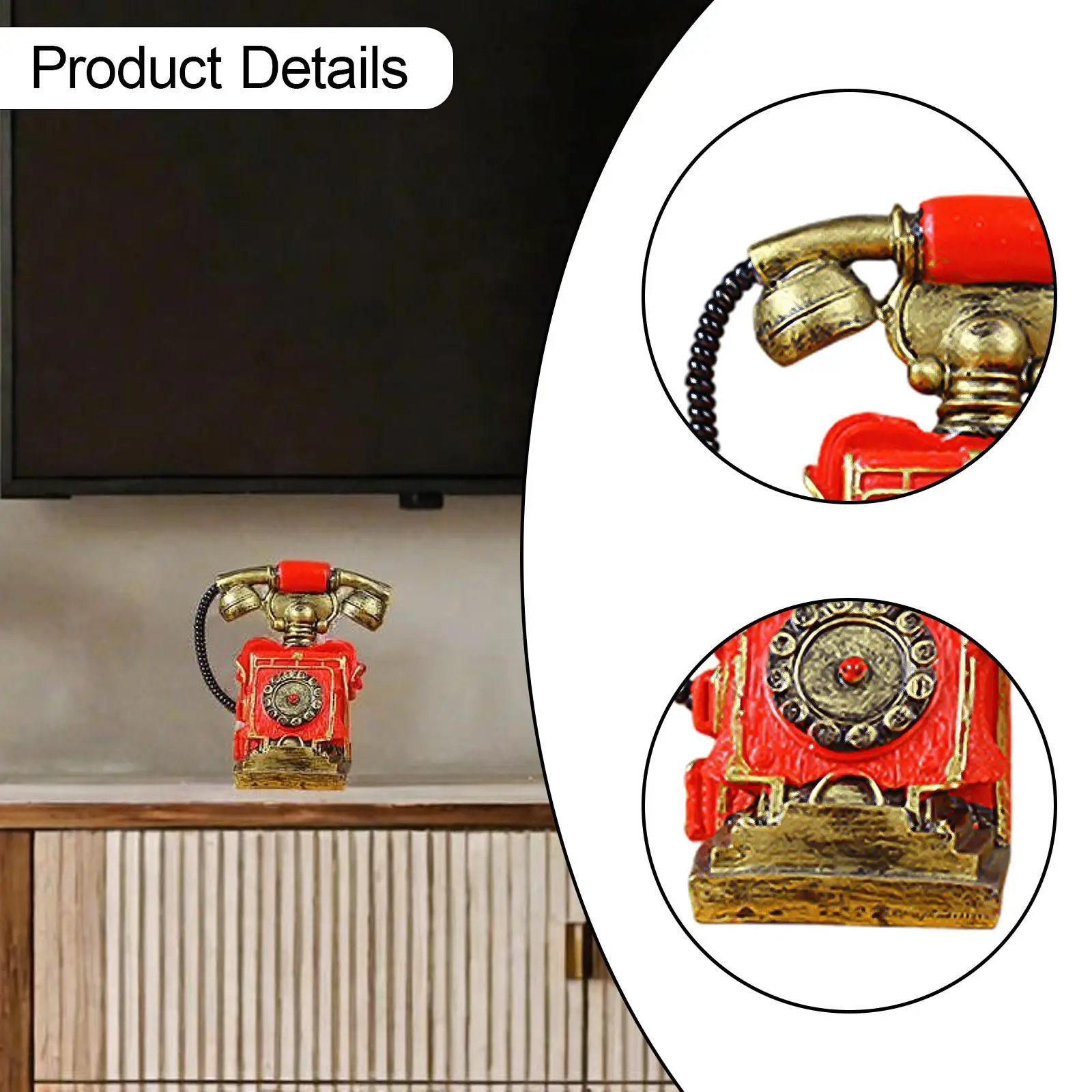 الهاتف نموذج سطح المكتب تمثال زخرفة حبالي مكتب الهاتف الفنان تمثال الإبداعية الراتنج جدار ديكور تمثال لديكور متجر المكتب