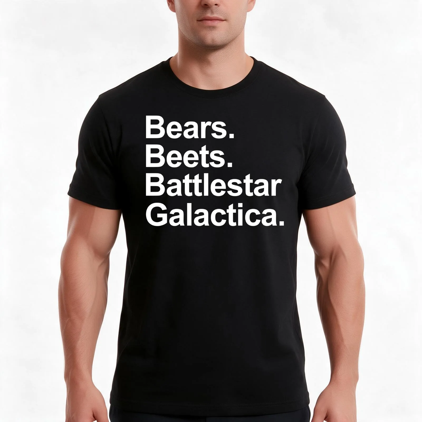 Bears Beets Battlestar Galactica Shirt - The office Shirt. T-Shirt Summer Casual Cotton Tee Oversized Streetwear Tops