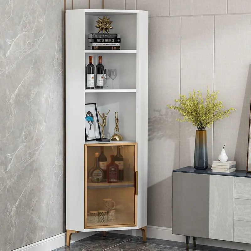 

Corner Cabinet Light Luxury Triangle Living Room Sofa Shelf Storage Wine Cabinet Corner Storage