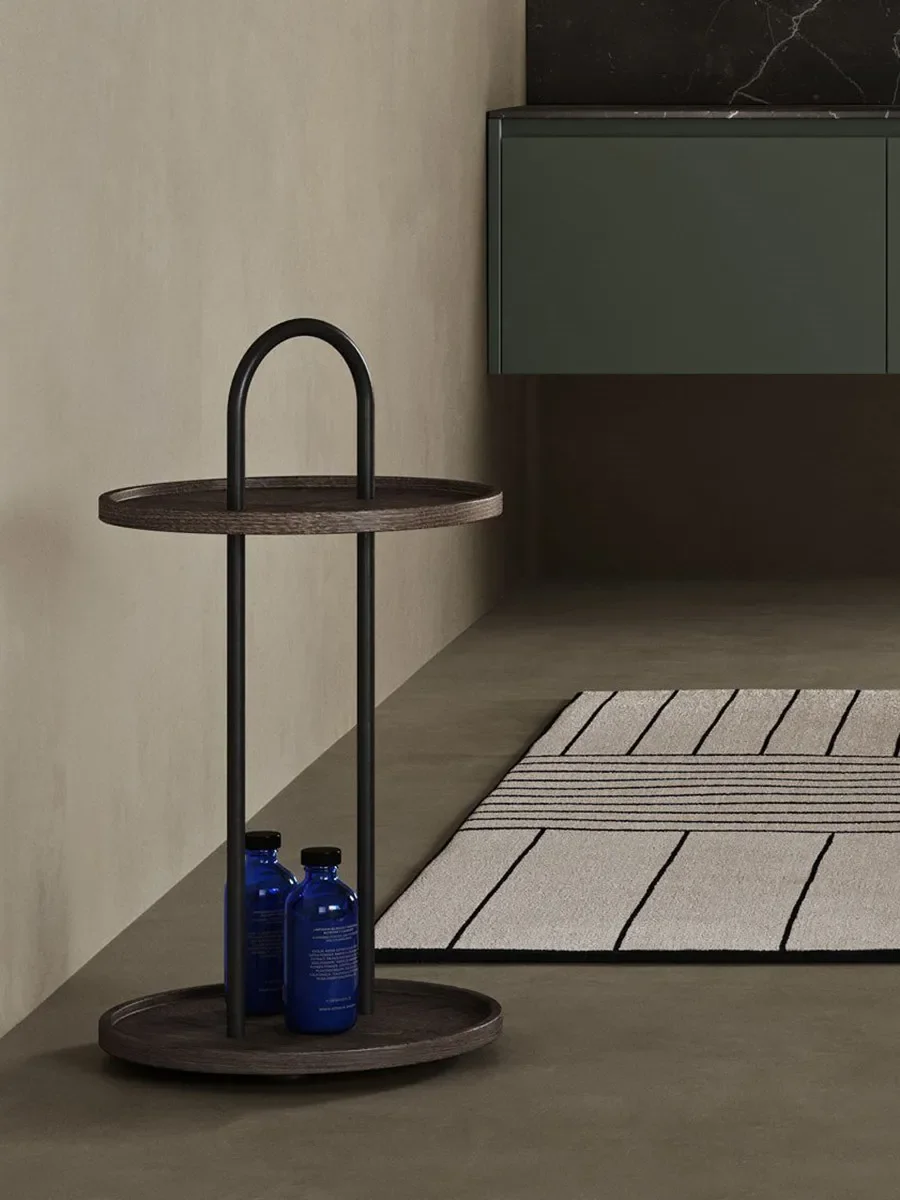 Toilet Bathroom Light Luxury Floor-to-ceiling Vertical Storage Rack Bathtub No Punching Multi-layer Shelf Solid Wood Toothbrush