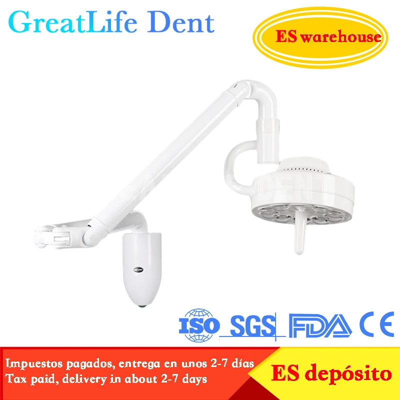 GreatLife Cold Light 30w 10Led Wall Hanging Medical Examination Shadowless Wall Mount Dental Light Lamp Operation Surgical Light