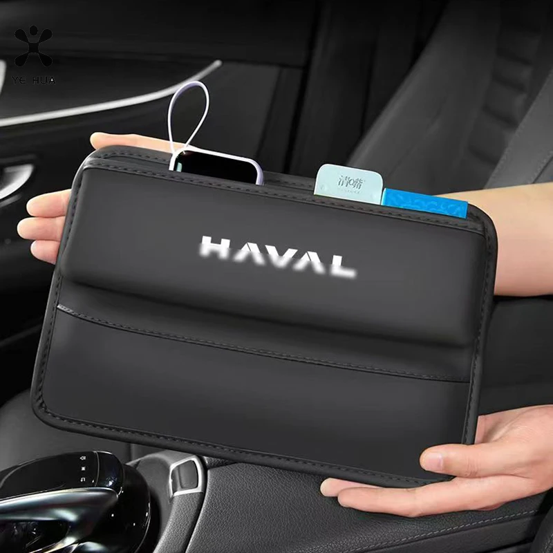 For GMW Great Wall Haval H5 II 2023 2024 Car Seat Crevice Slot Storage Box Built-in Multi-Functional Bag New Font Accessories