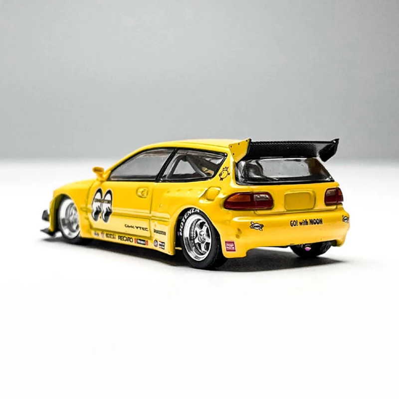 POPRACE โมเดลรถจำลองอัลลอยด์ EG6 MK5 สเกล 1:64 ของสะสม ของตกแต่ง ของเล่น ของขวัญ