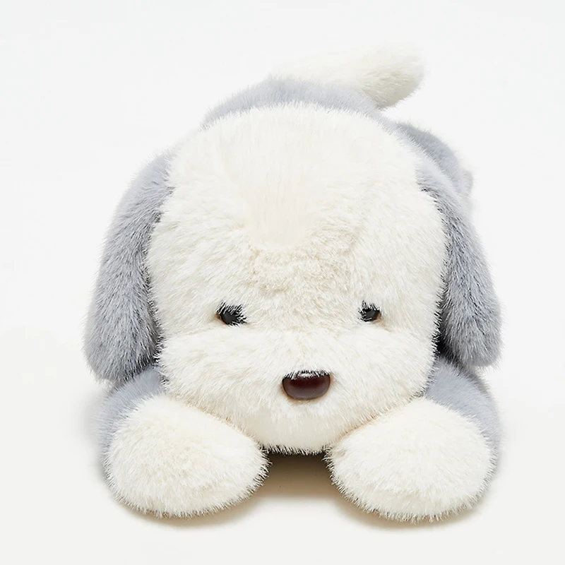 Klein formaat 50 cm liggende pluche dierenpop, schattig konijn ijsbeer hond knuffel creatief zacht pluche voor kinderen volwassenen