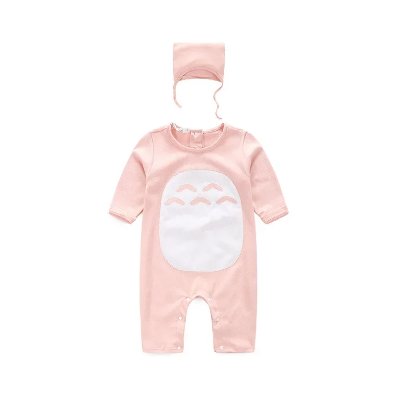 Newborn Baby Cotton One-Piece Clothes Thick Hooded Baby Boys Girls Warm Clothes Romper Animal Style Totoro Hot Sale