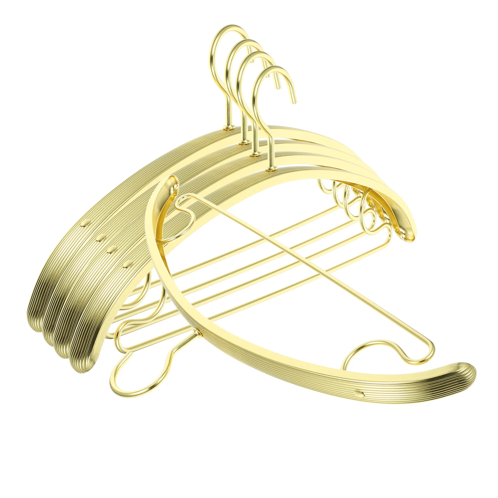 

5pcs Non slip Hangers Aluminum Alloy Drying Rack Clothes Pants Jeans Travel Wardrobe Scarf Coat Hanger Anti deformation Design